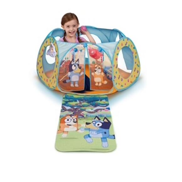 NEW- Bluey Indoor Ball Pit  with 20 Soft Flex Balls Electronic Sounds and Mat - Picture 1 of 5